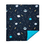 Cool Space Dudes Cotton 4 Piece Navy Comforter Set