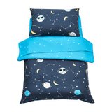 Cool Space Dudes Cotton 4 Piece Navy Comforter Set