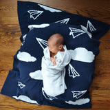 Blanket - Chenille Paper Airplanes