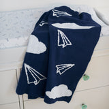 Blanket - Chenille Paper Airplanes