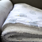 Plush Blanket - Elephants Gray