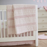 Hello Spud Crib Skirt - Pink Petite Ruffle Cotton