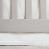 Hello Spud Crib Skirt - White Pintuck Cotton