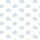 Fitted Crib Sheet - Gray Elephants on White Organic Cotton Jersey