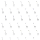 Fitted Crib Sheet - Giraffes on White Organic Cotton Jersey