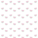 Fitted Crib Sheet - Watermelon on White Organic Cotton Jersey