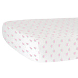 Fitted Crib Sheet - Watermelon on White Organic Cotton Jersey