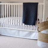 Hello Spud Diamond Stonewash Quilt Navy Blue